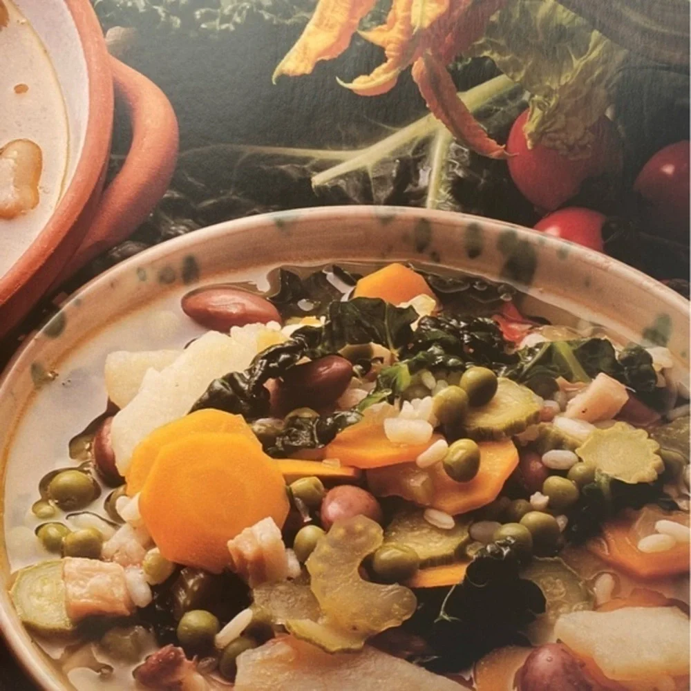 Vintage 90s Italian Soup Rice and Polenta Hard Cover Cookbook EUC